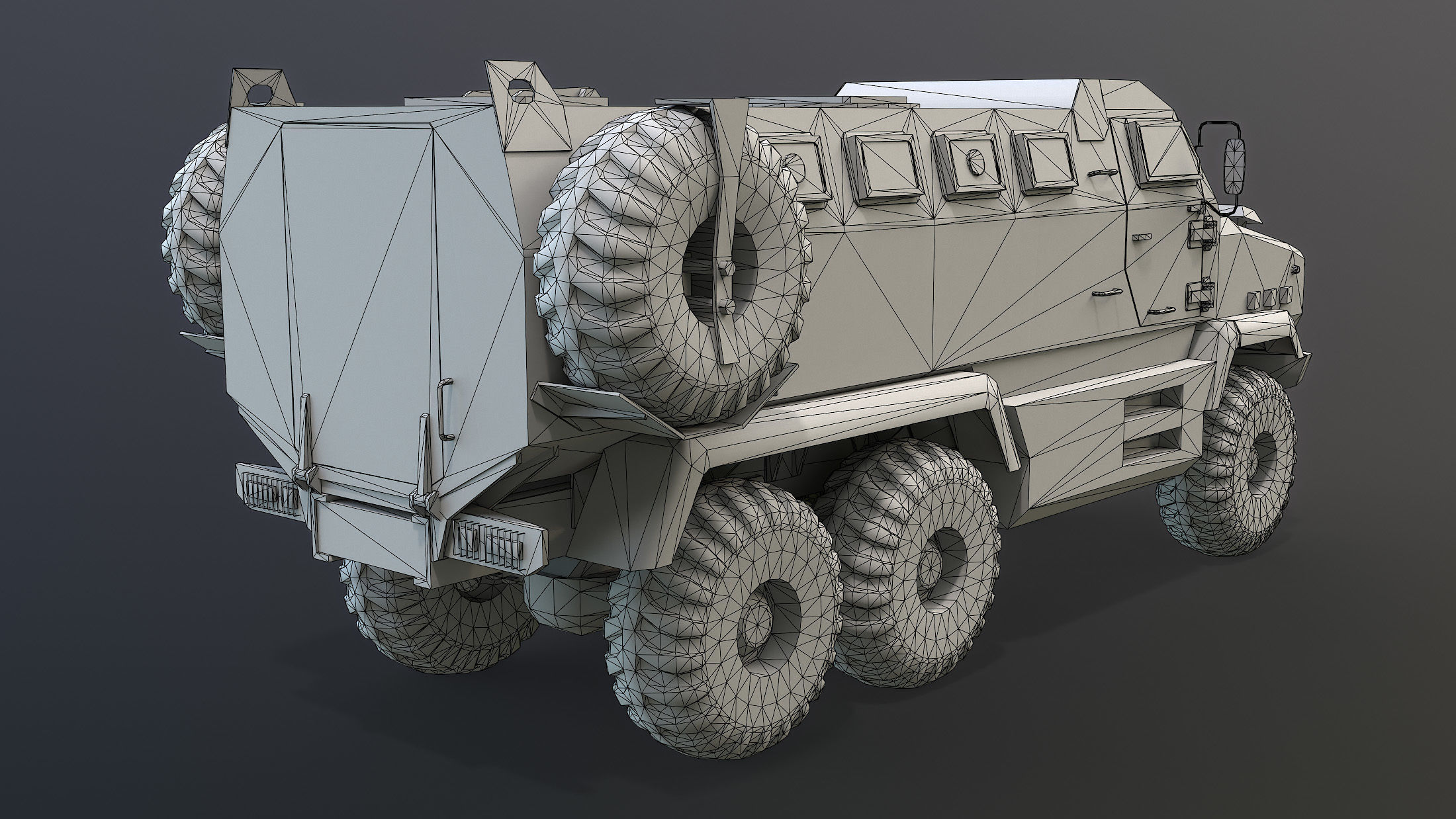 KrAZ Shrek and Fiona MPV Low-poly 3D model_19