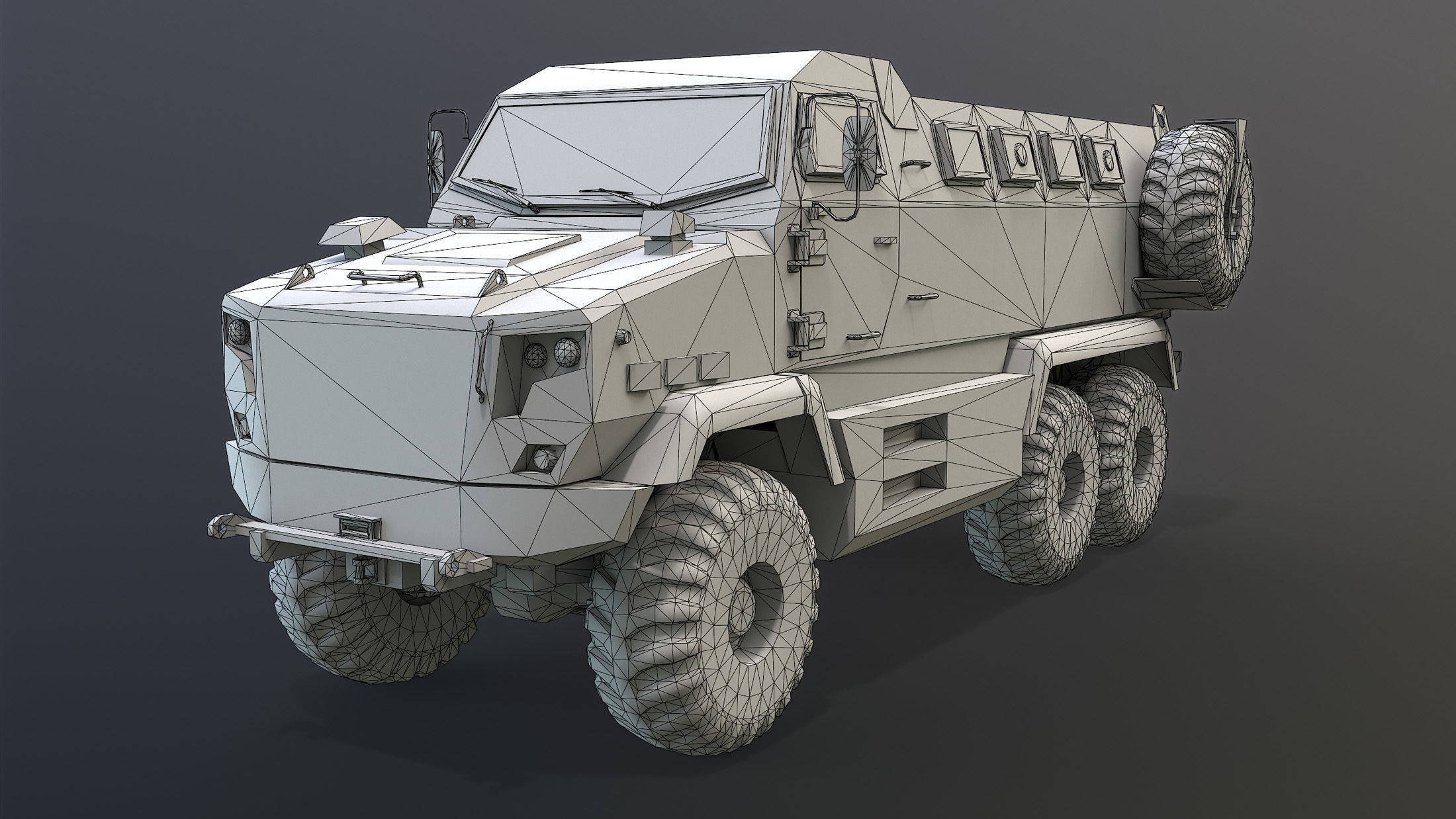 KrAZ Shrek and Fiona MPV Low-poly 3D model_18