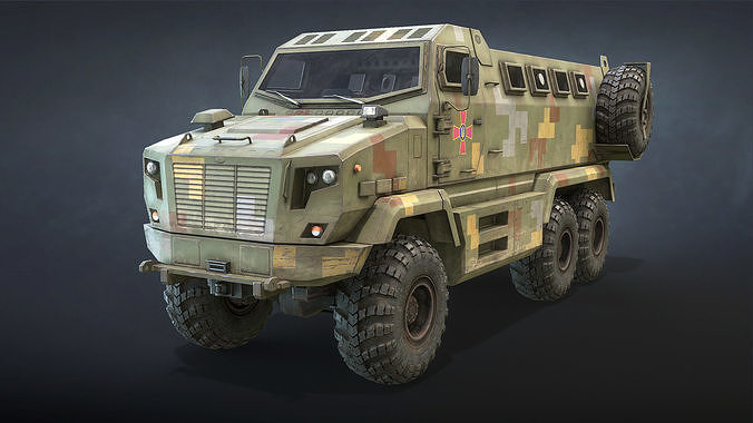 KrAZ Shrek and Fiona MPV Low-poly 3D model
