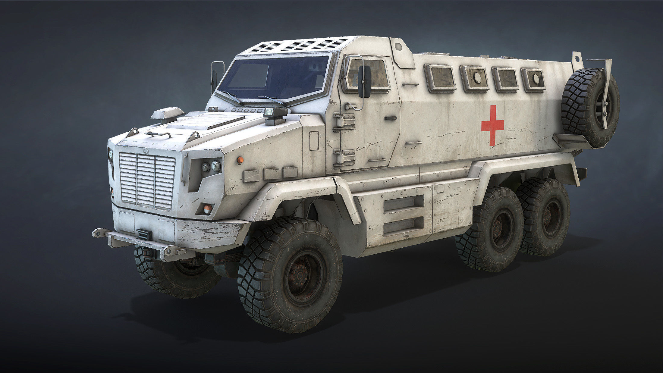 KrAZ Shrek and Fiona MPV Low-poly 3D model_14