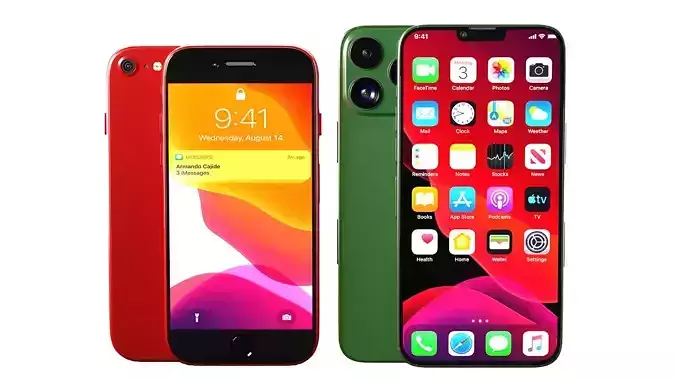 Apple Iphone 13 pro 2022  Apple Iphone SE 2022 Low-poly 3D model