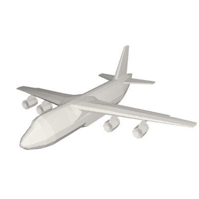 Military Plane concept Low-poly 3D model_8
