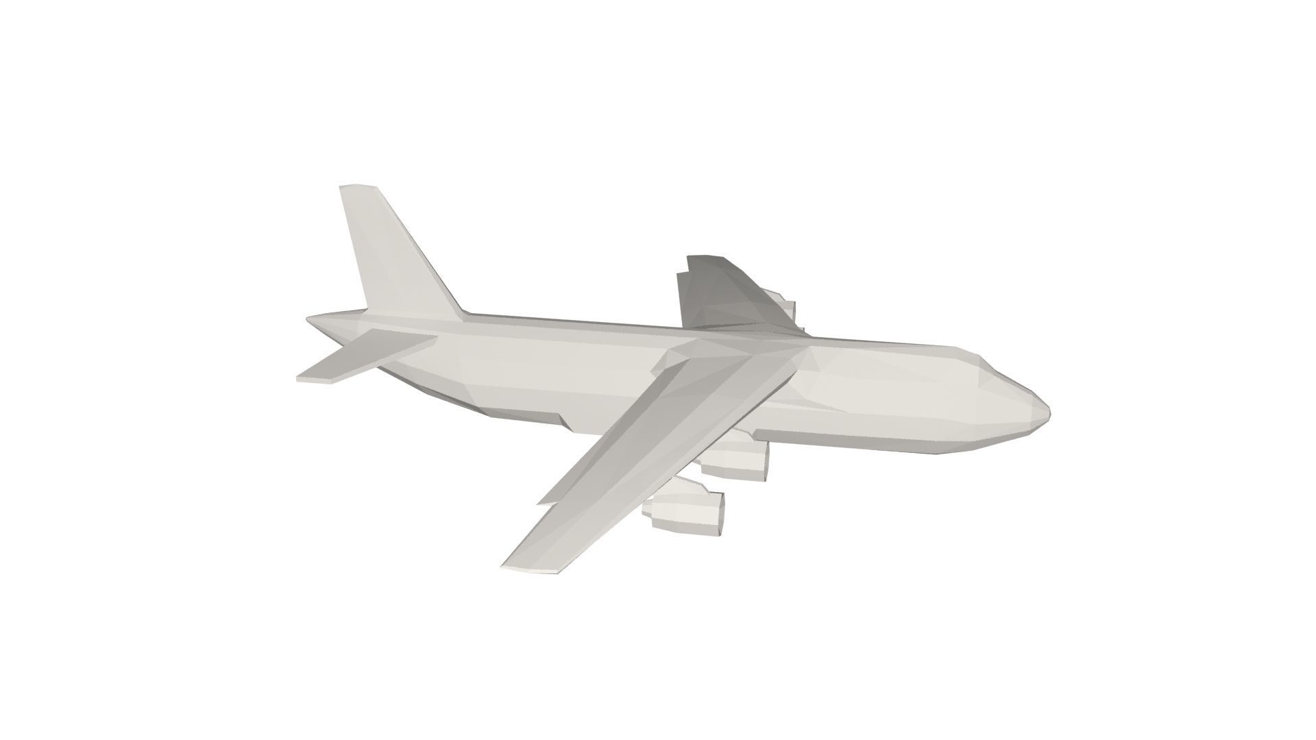 Military Plane concept Low-poly 3D model_3