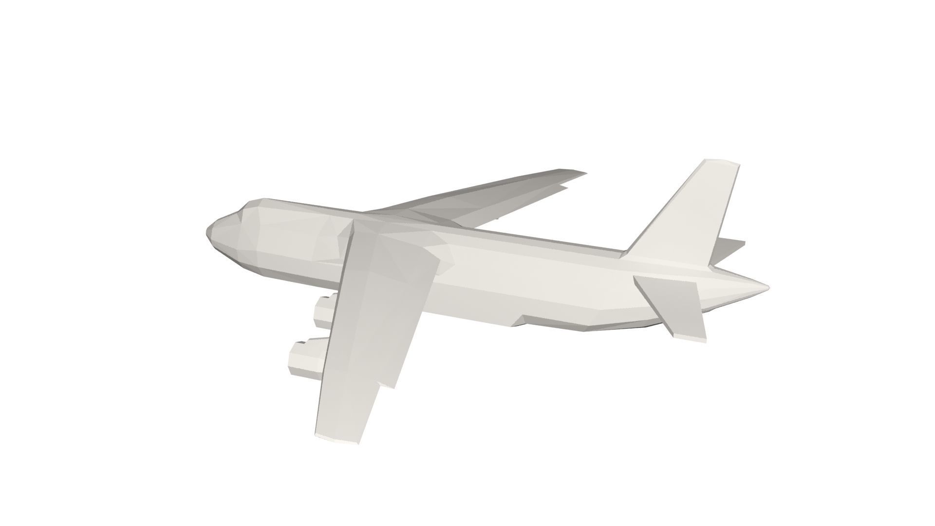 Military Plane concept Low-poly 3D model_7