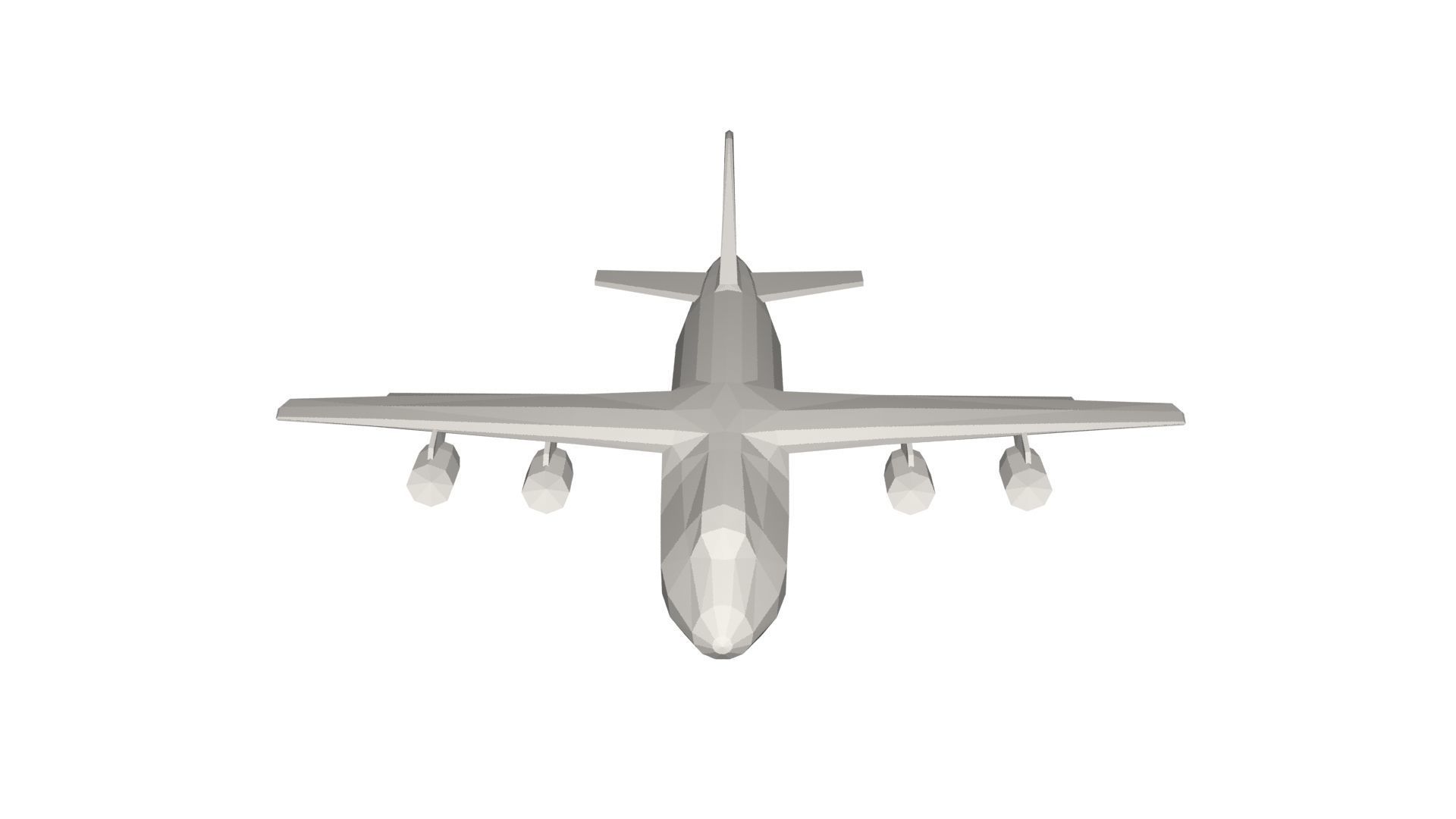 Military Plane concept Low-poly 3D model_1