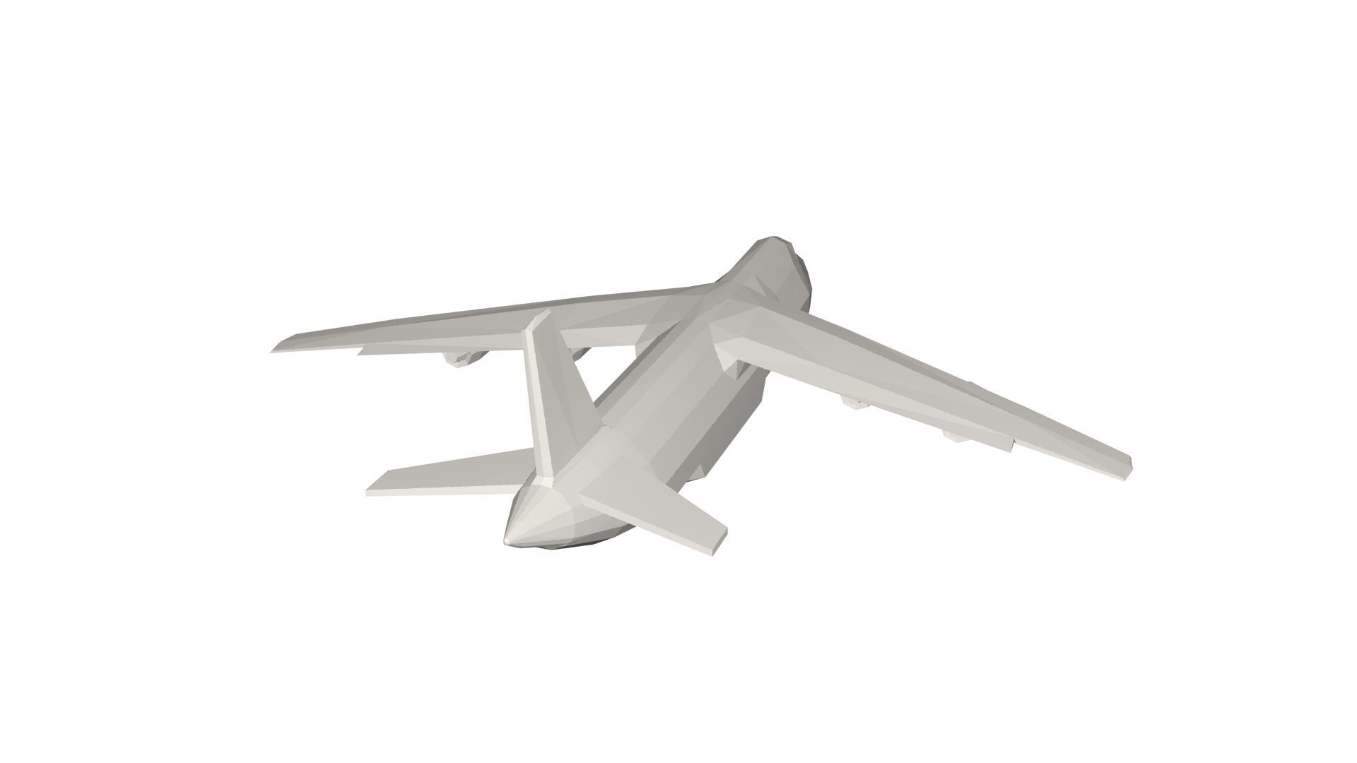 Military Plane concept Low-poly 3D model_5
