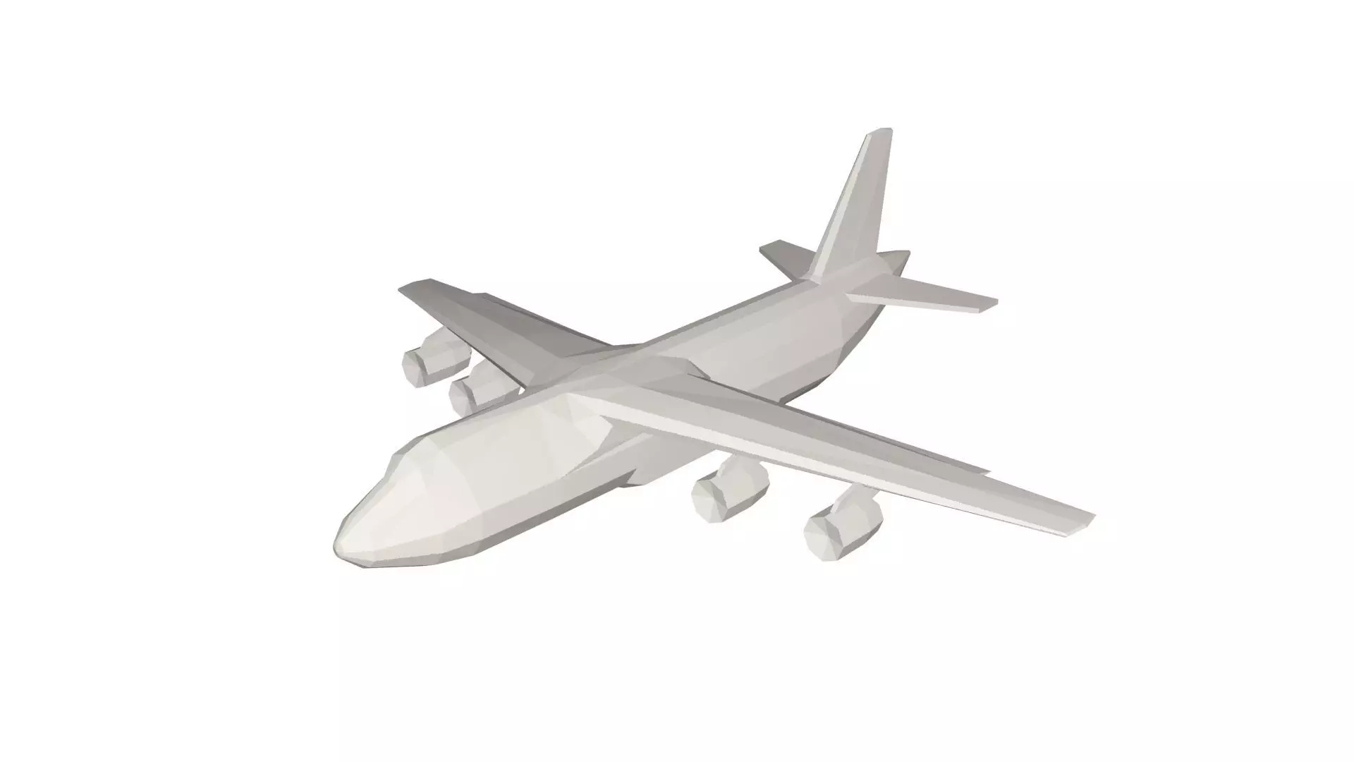 Military Plane concept Low-poly 3D model_0