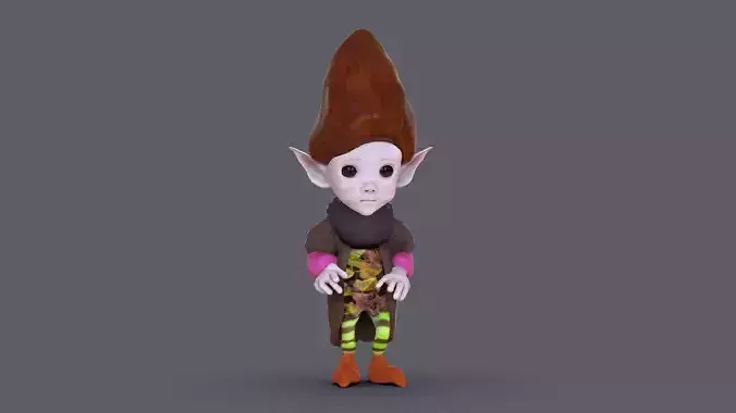Elf  Toon Low-poly 3D model