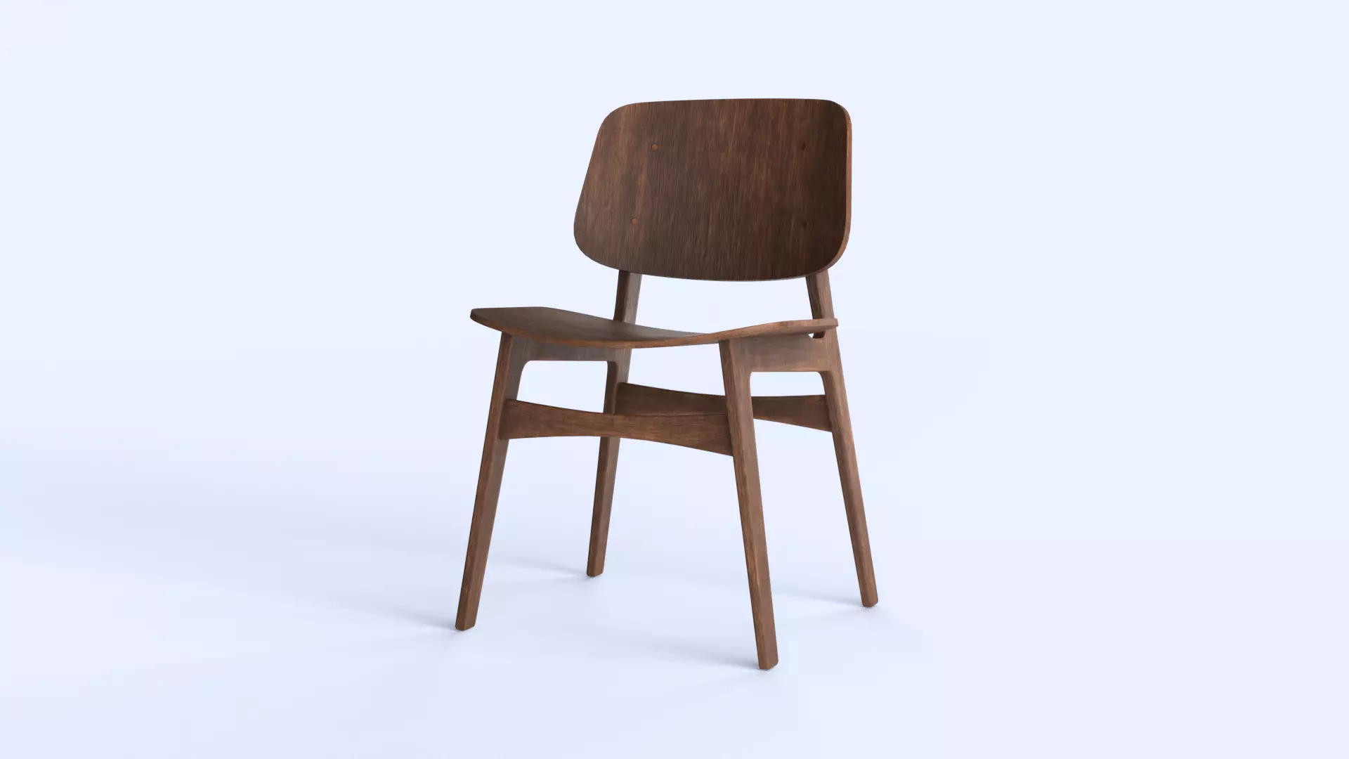 SOBORG WOODEN CHAIR COLOR 07 Free low-poly 3D model
