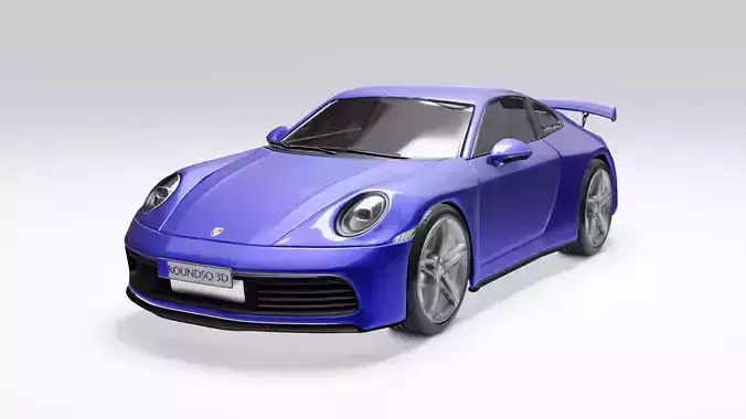  Porsche 911 Low-poly 3D model