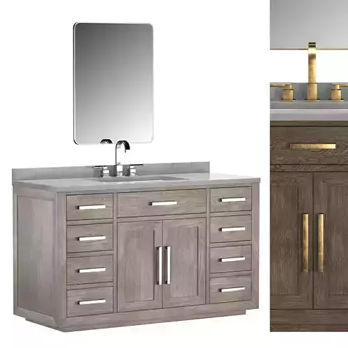 KEMPTON OAK SINGLE EXTRA-WIDE VANITY
