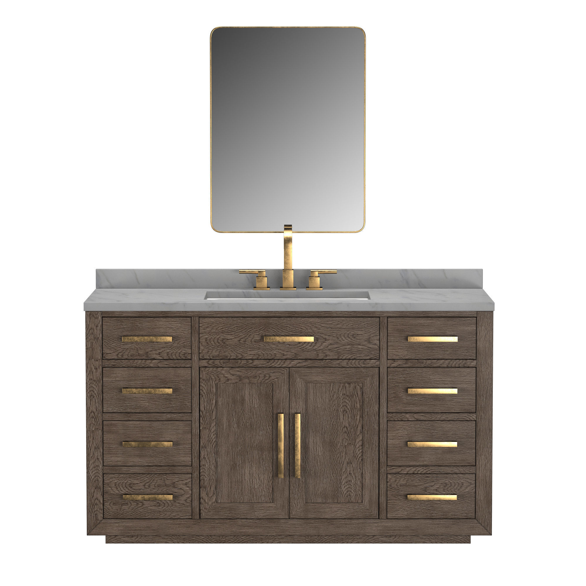 KEMPTON OAK SINGLE EXTRA-WIDE VANITY 3D model_3