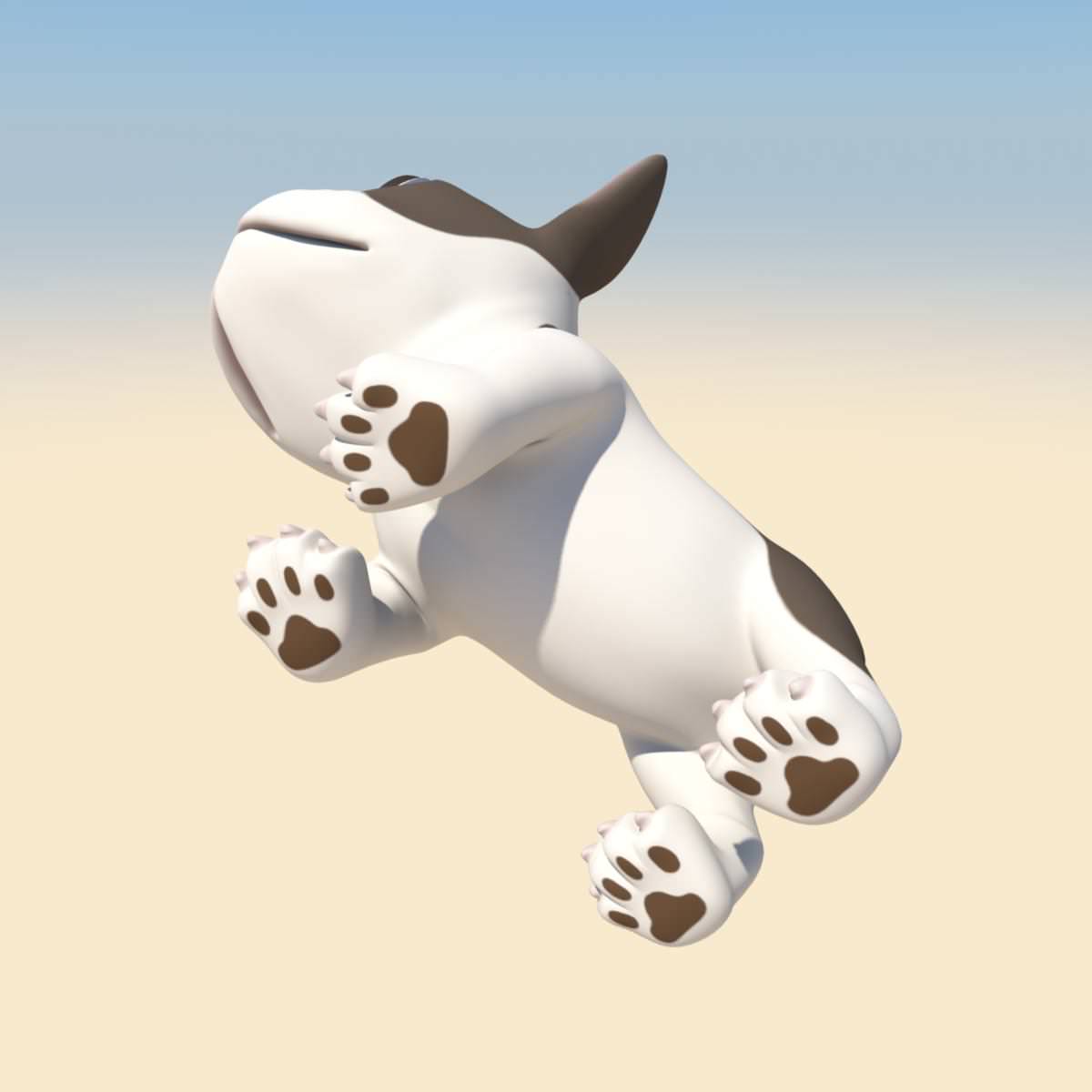 Puppy with Morphs 3D model_6