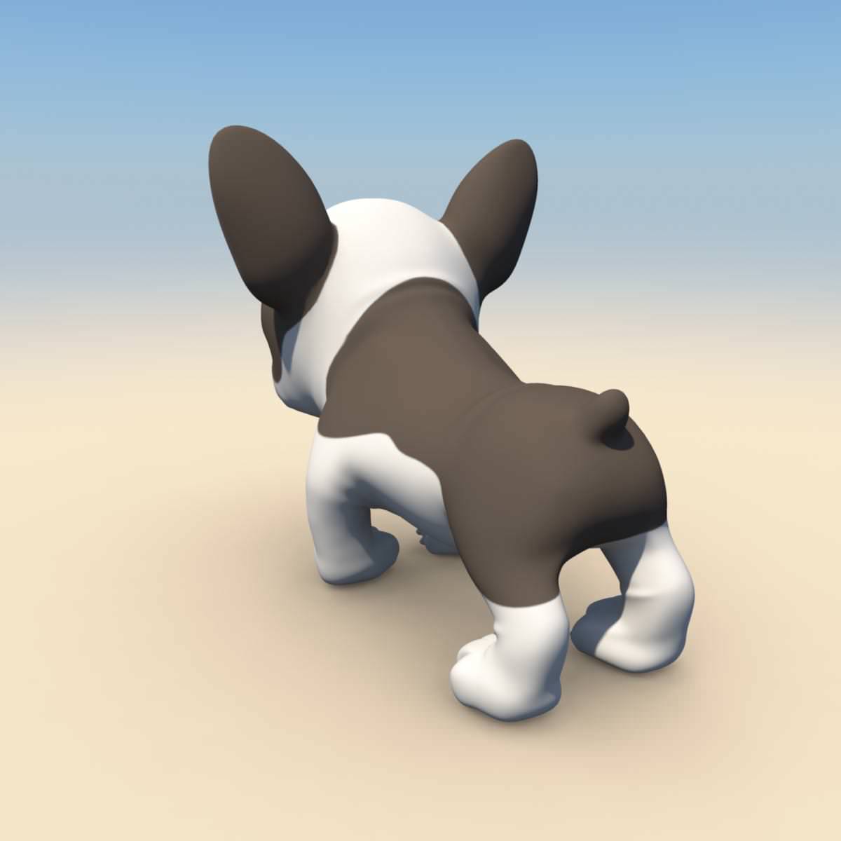 Puppy with Morphs 3D model_5