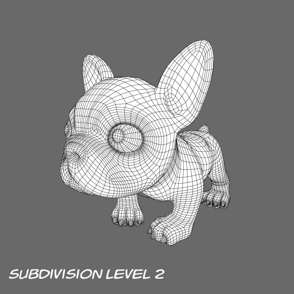 Puppy with Morphs 3D model_12