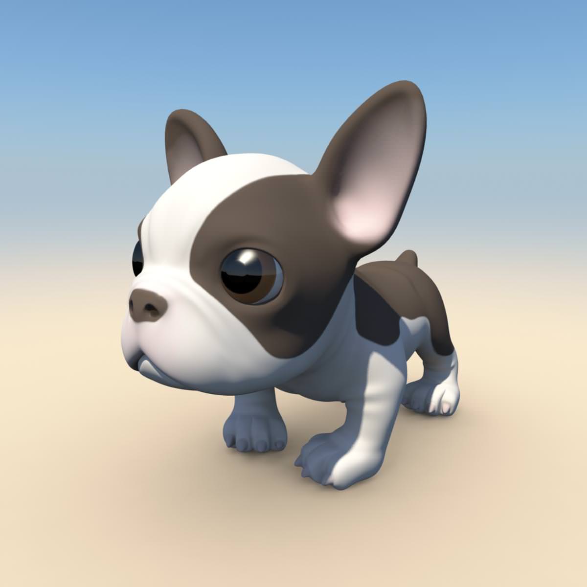 Puppy with Morphs 3D model_1