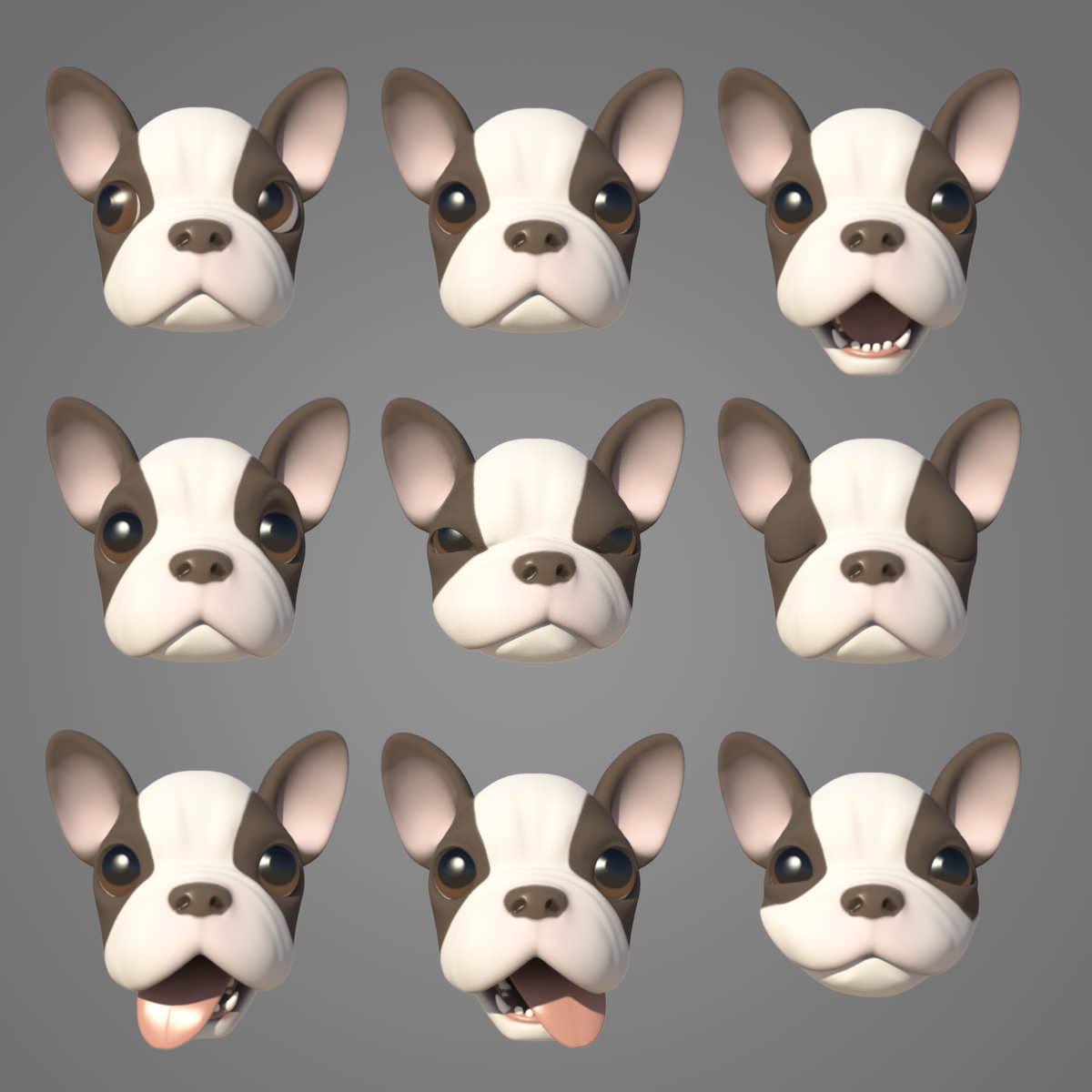 Puppy with Morphs 3D model_10