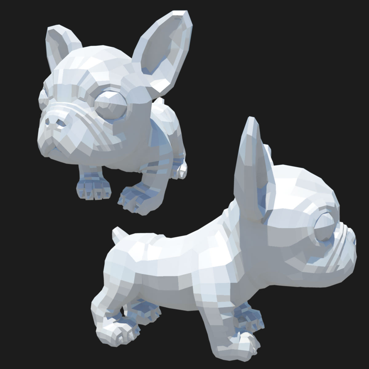 Puppy with Morphs 3D model_7