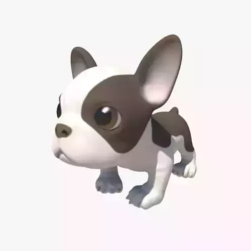 Puppy with Morphs 3D model