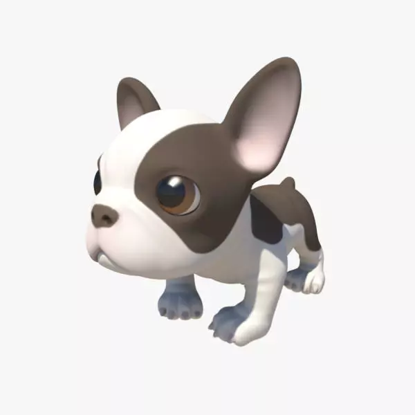 Puppy with Morphs 3D model_0