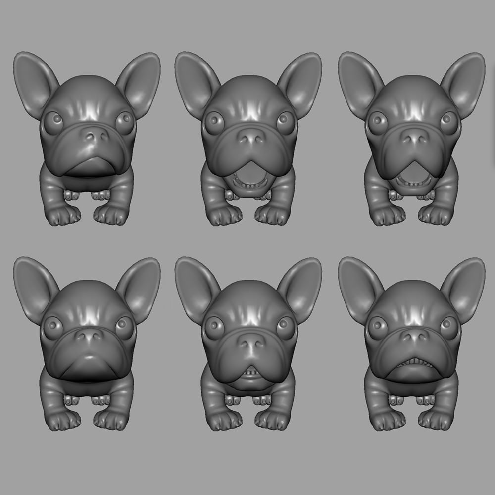 Puppy with Morphs 3D model_22