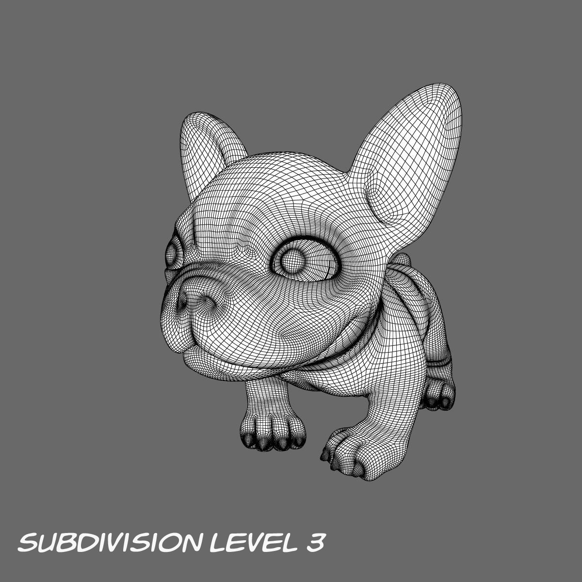 Puppy with Morphs 3D model_17