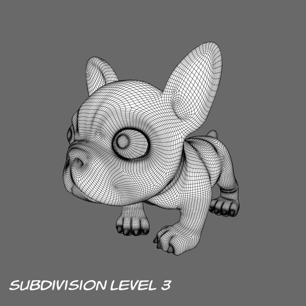 Puppy with Morphs 3D model_15