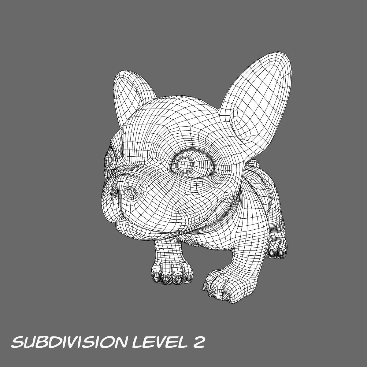 Puppy with Morphs 3D model_16