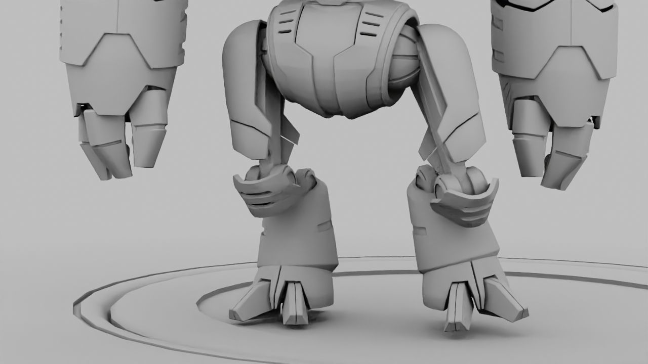 Planet expedition robot rigged - animated 3D model_21