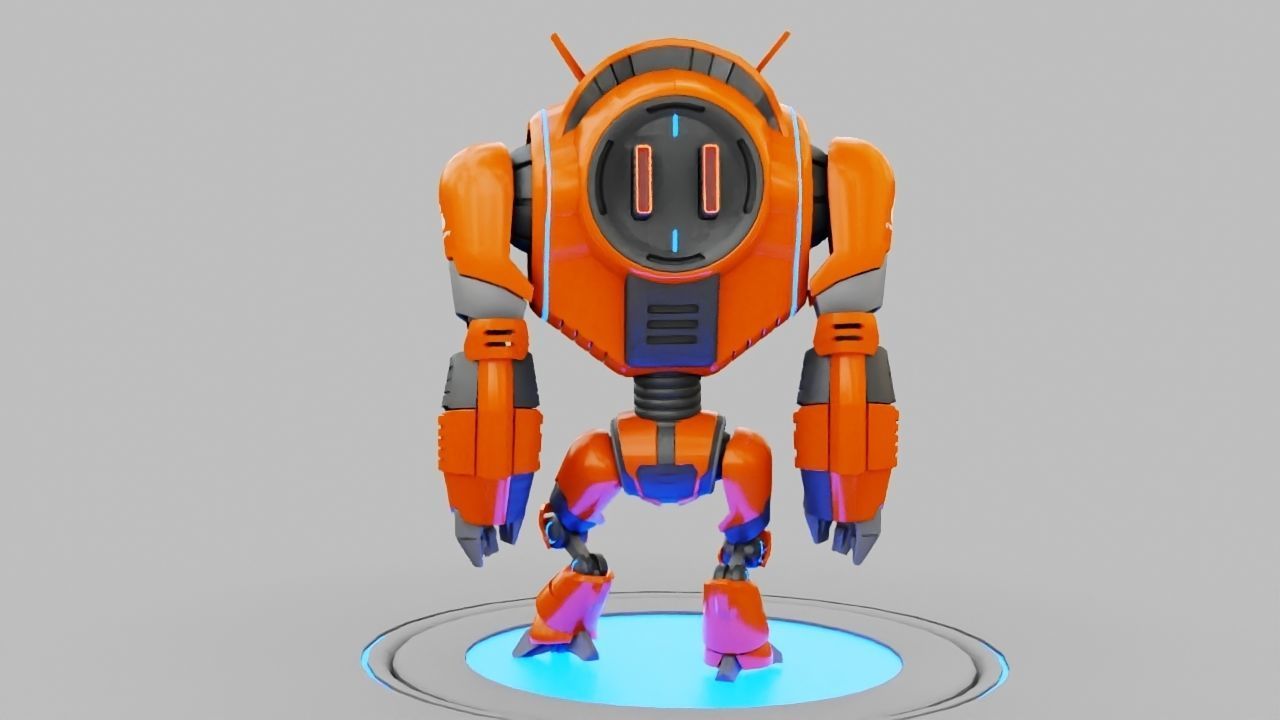 Planet expedition robot rigged - animated 3D model_6