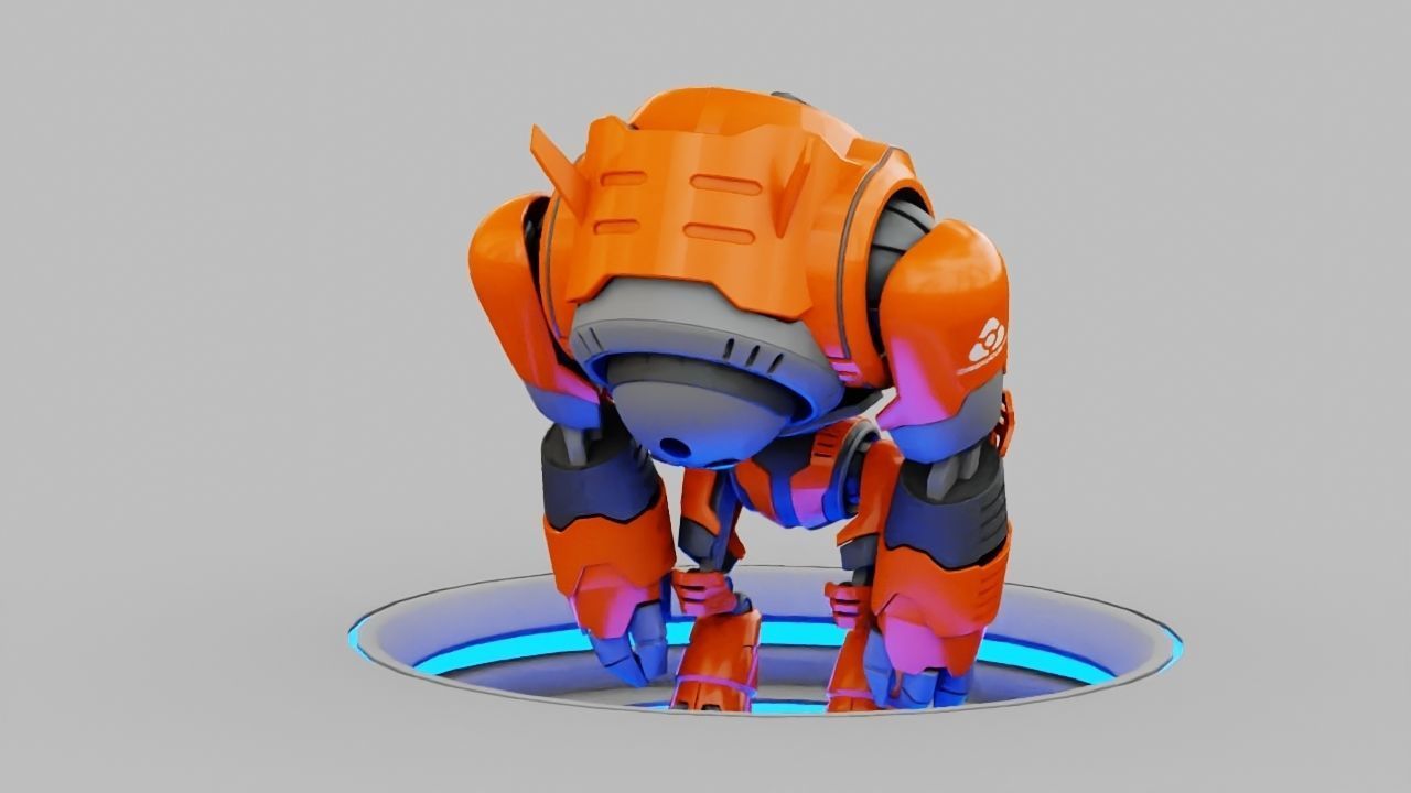 Planet expedition robot rigged - animated 3D model_15