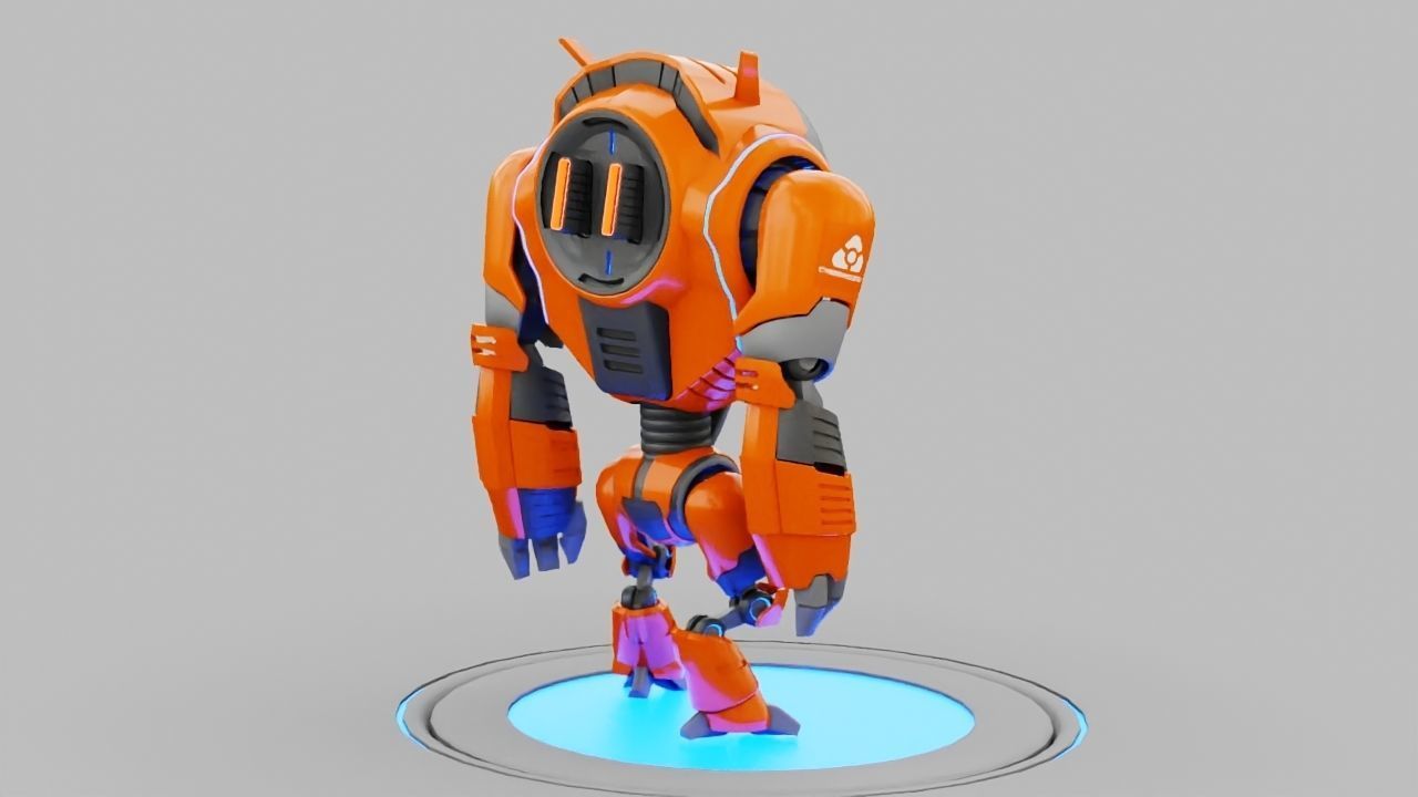 Planet expedition robot rigged - animated 3D model_5