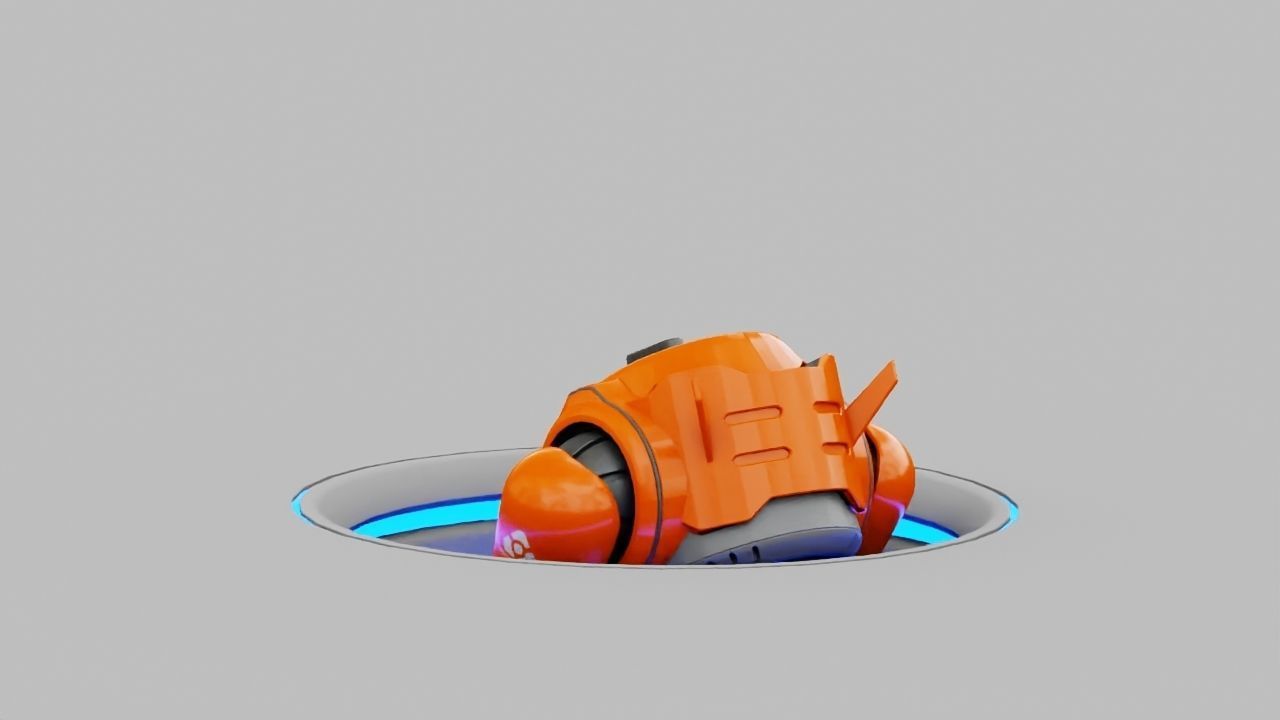 Planet expedition robot rigged - animated 3D model_16