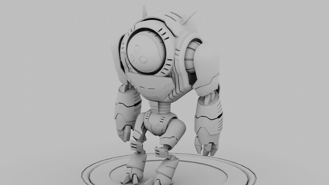 Planet expedition robot rigged - animated 3D model_18
