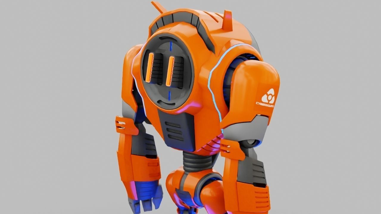 Planet expedition robot rigged - animated 3D model_4