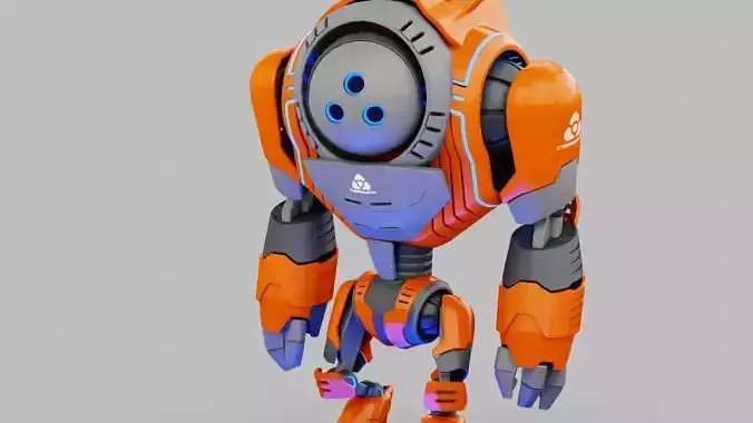 Planet expedition robot rigged - animated