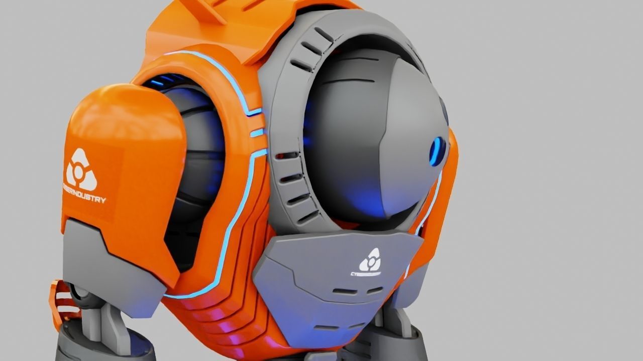 Planet expedition robot rigged - animated 3D model_12