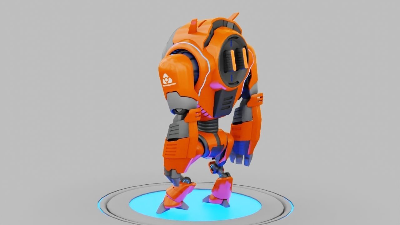 Planet expedition robot rigged - animated 3D model_7