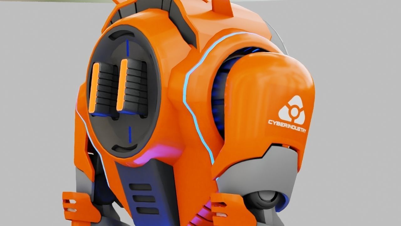 Planet expedition robot rigged - animated 3D model_13