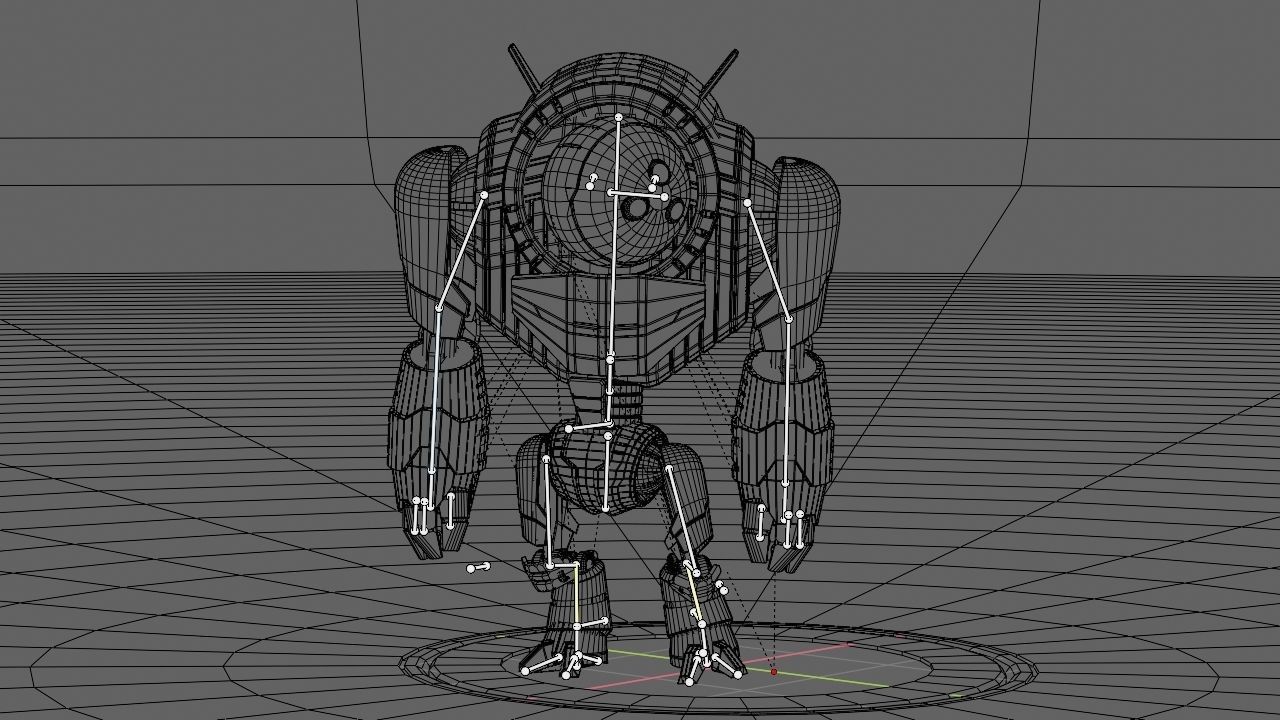 Planet expedition robot rigged - animated 3D model_26