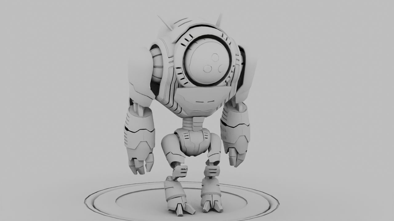 Planet expedition robot rigged - animated 3D model_17