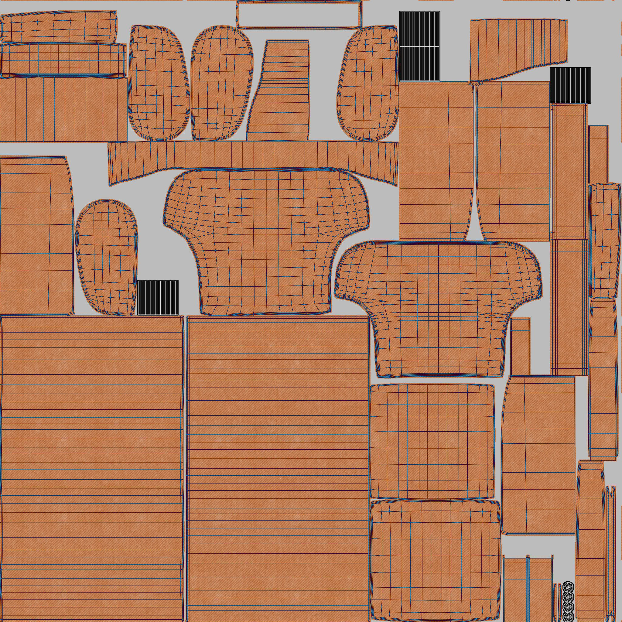 Robin Single Sofa VR  Low-poly 3D model_6