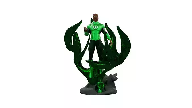 green lantern ready for 3d printing
