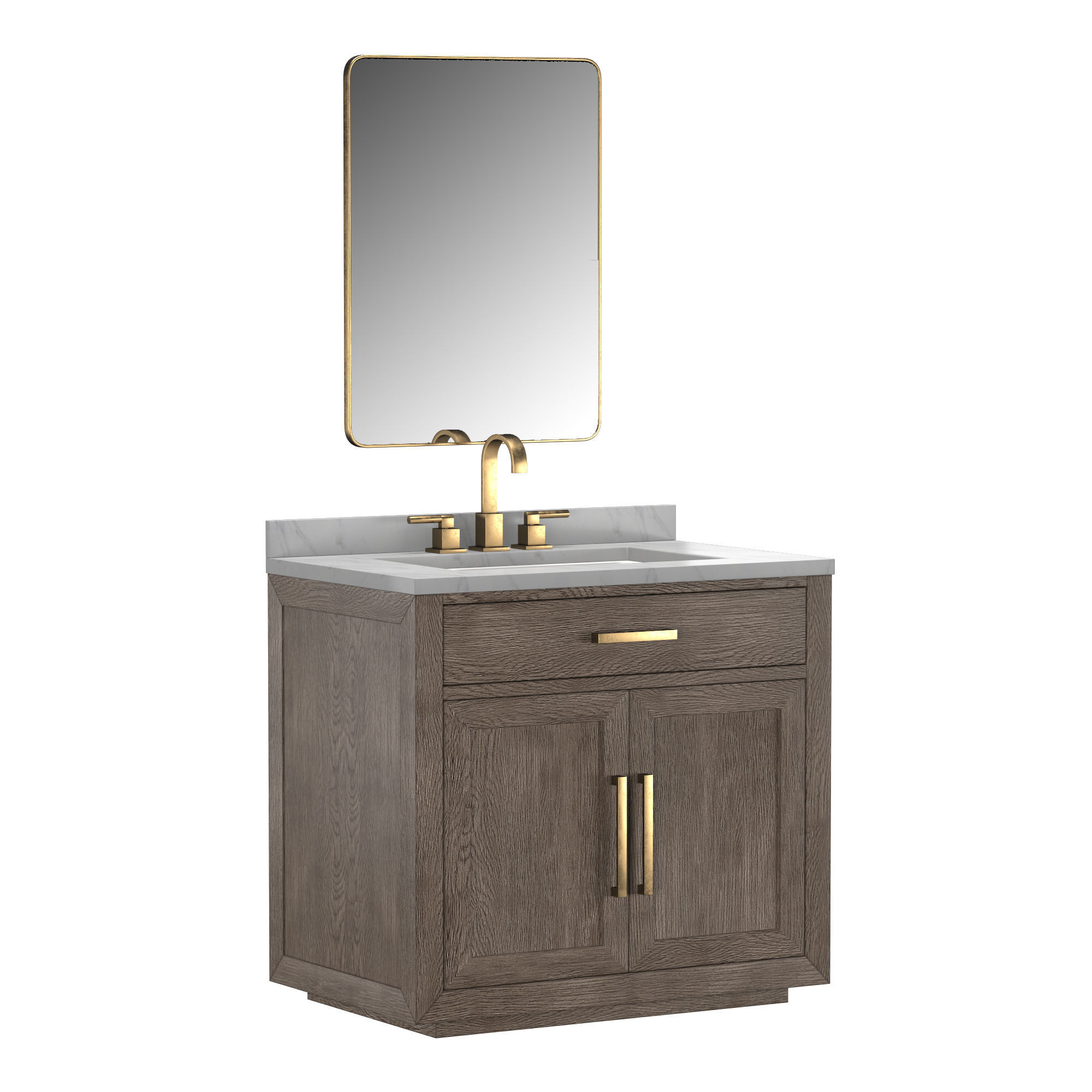 KEMPTON OAK SINGLE VANITY 3D model_4