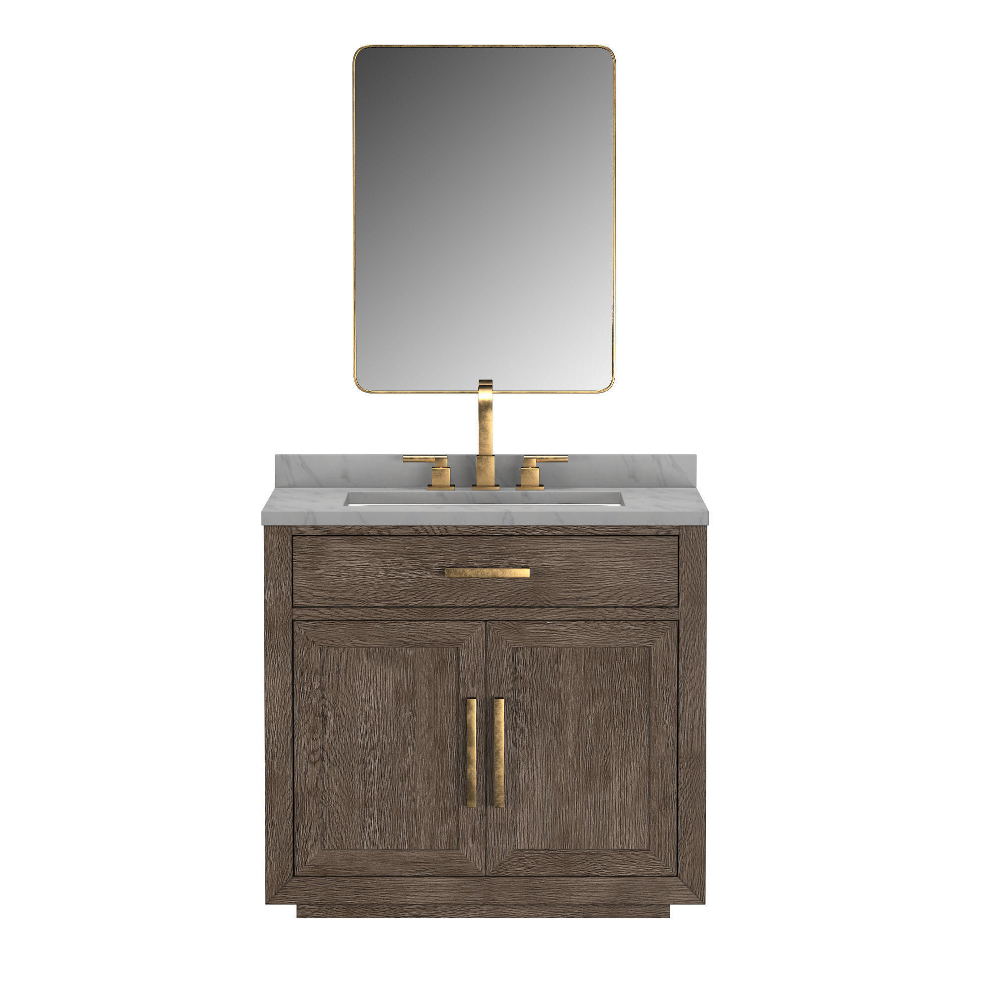 KEMPTON OAK SINGLE VANITY 3D model_3