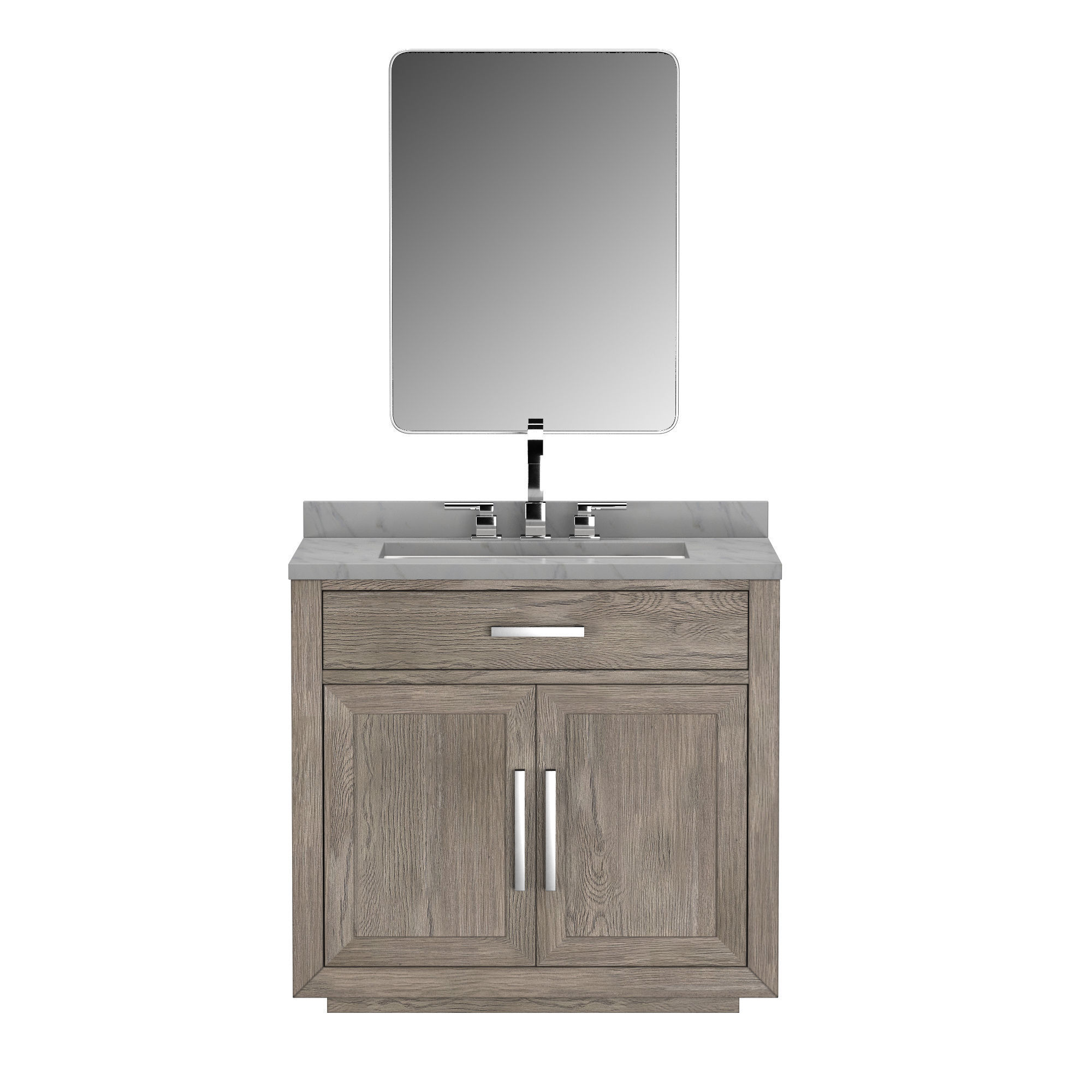 KEMPTON OAK SINGLE VANITY 3D model_2