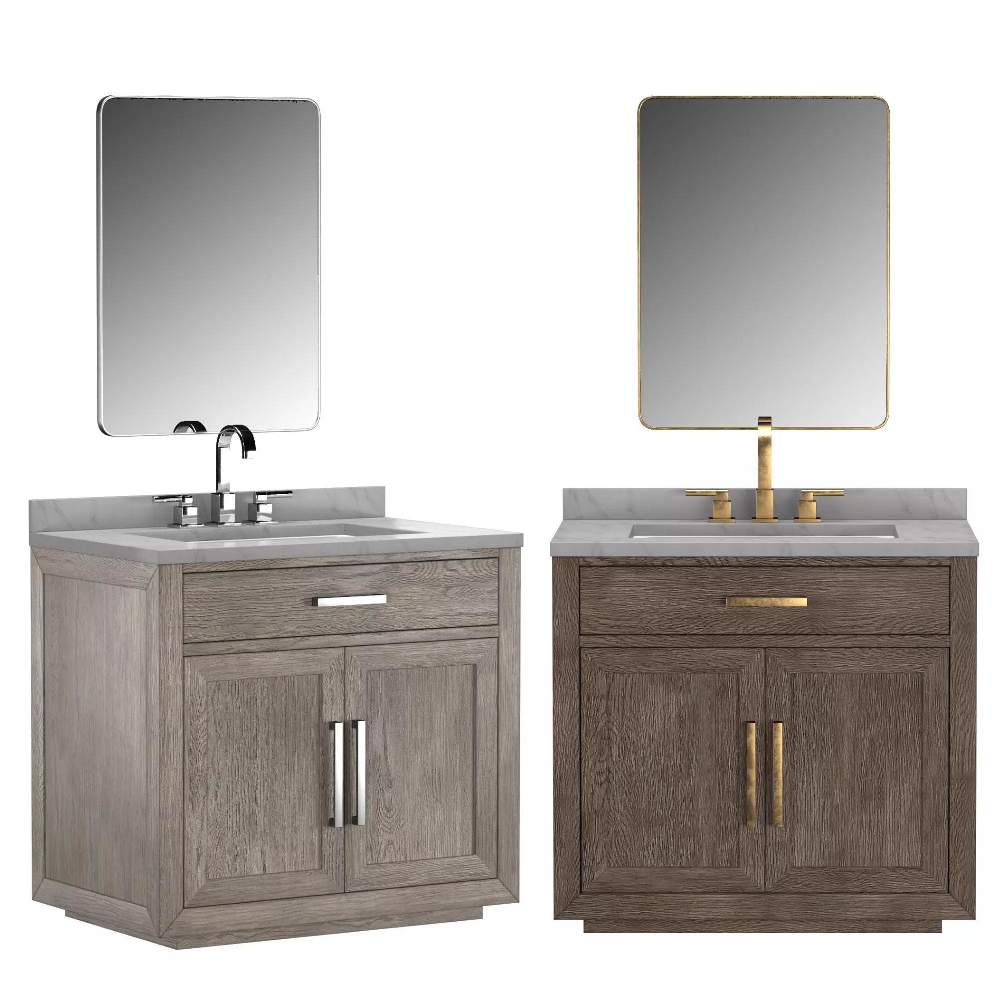 KEMPTON OAK SINGLE VANITY 3D model_0