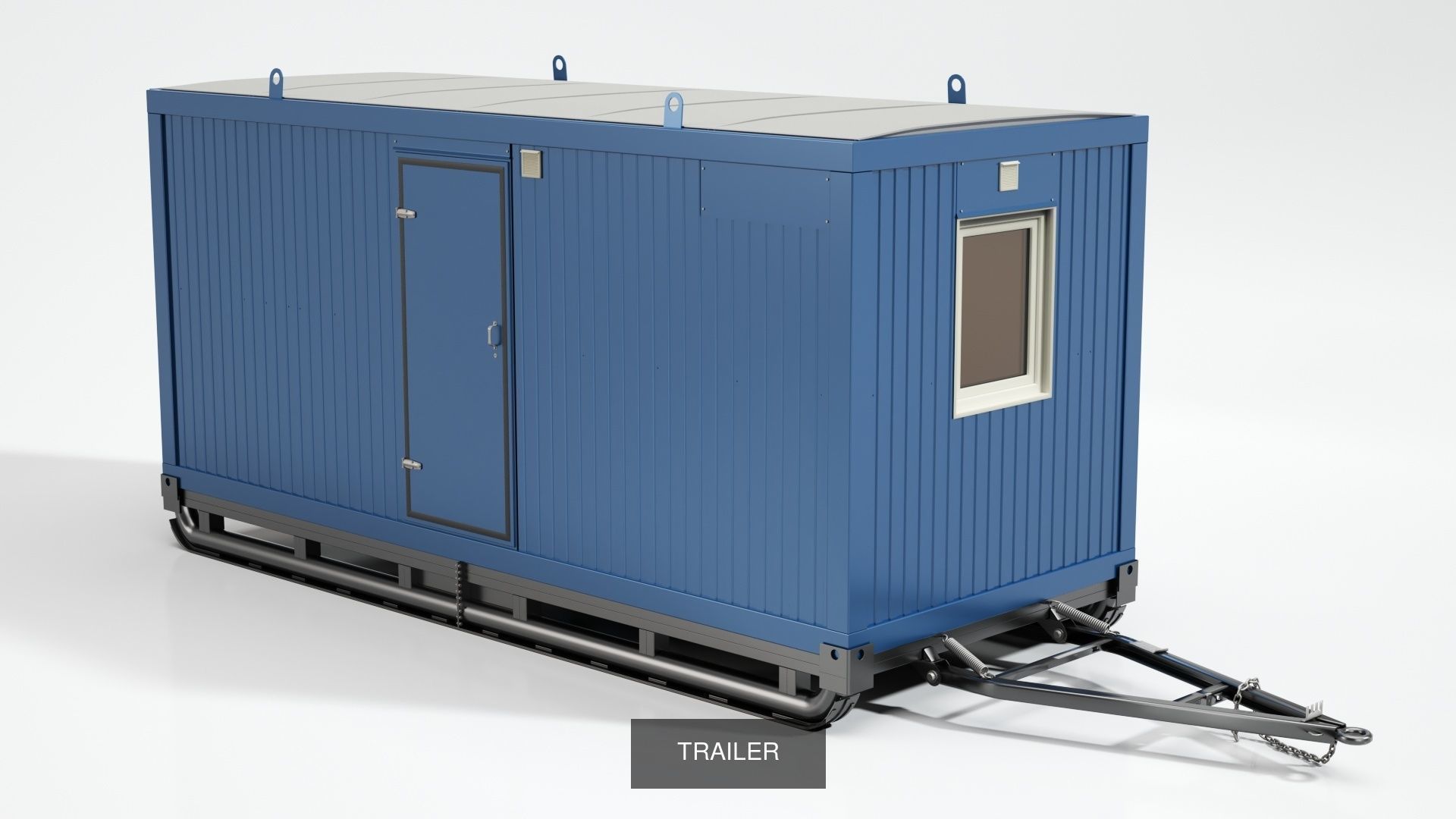 TRAILER portable building on wheels 3D Model Collection_9
