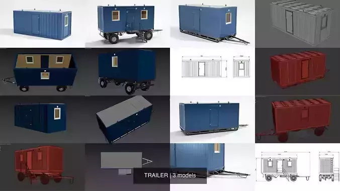 TRAILER portable building on wheels