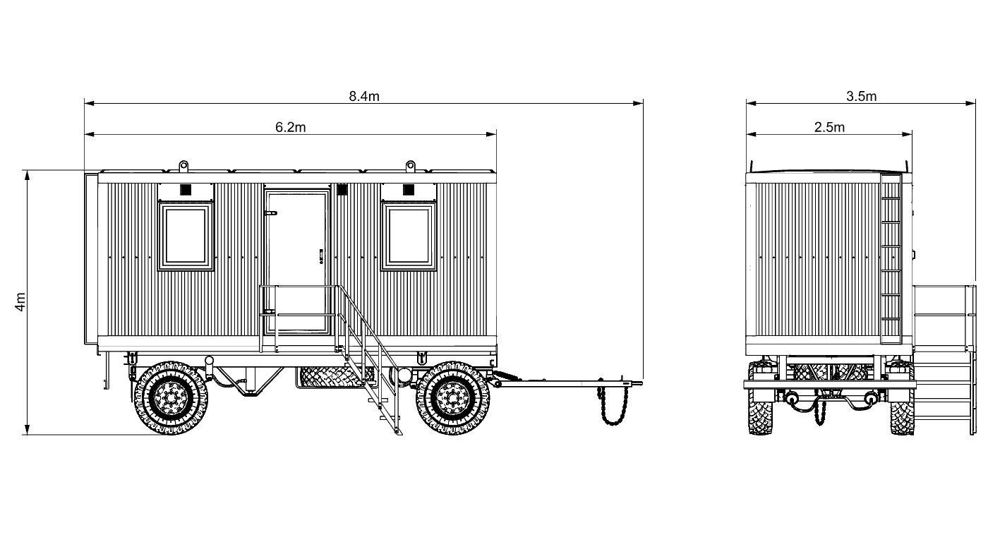 TRAILER portable building on wheels 3D Model Collection_12